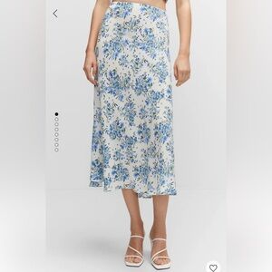 Mango floral midi skirt